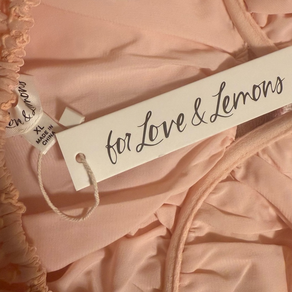 NWT For Love & Lemons Peach Eyelet Sundress XL - Picture 10 of 11